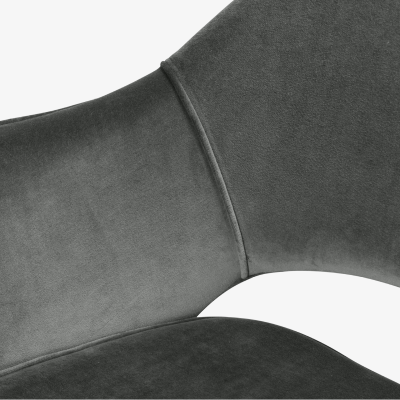  Knoll Saarinen Executive Arm Chairs in Graphite Velvet for Knoll Set of 6