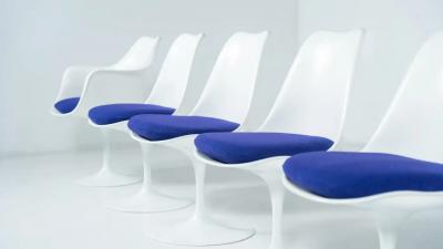  Knoll Tulip Chairs and Armchairs by Eero Saarinen Knoll Studio New Upholstery