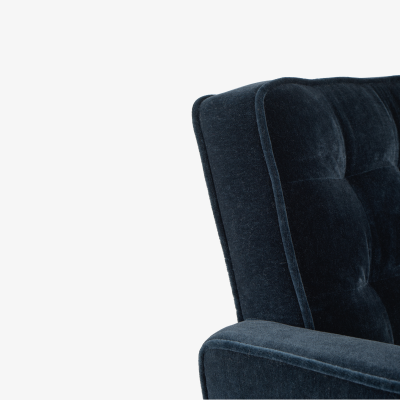  Knoll Vincent Cafiero for Knoll Lounge Chairs in Midnight Mohair and Aluminum Pair