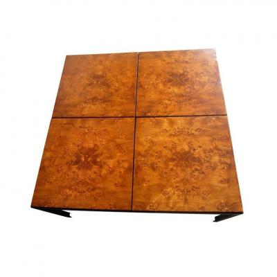  Knoll Vintage Midcentury Knoll Style Burled Top Coffee Table