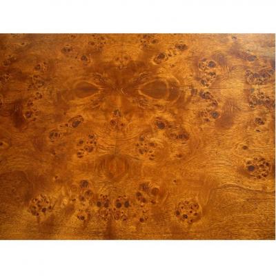  Knoll Vintage Midcentury Knoll Style Burled Top Coffee Table