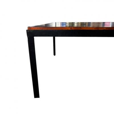  Knoll Vintage Midcentury Knoll Style Burled Top Coffee Table