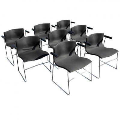  Knoll Vintage Set of Eight Handkerchief Armchairs by Vignelli for Knoll