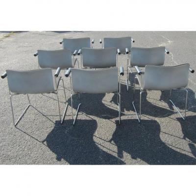  Knoll Vintage Set of Eight Handkerchief Armchairs by Vignelli for Knoll