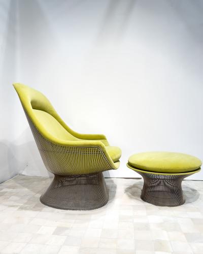  Knoll Warren Platner for Knoll Easy High Back Lounge Chair w Ottoman Model 1725