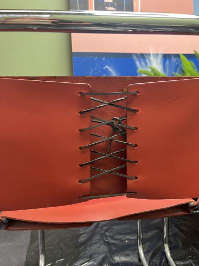  Knoll a pair of vintage red Spoleto chairs