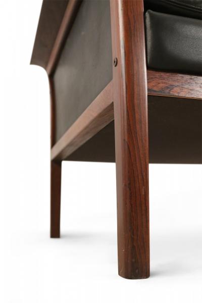  Knut Saeter Knut Saeter for Vatner MoblerNorwegian Leather and Rosewood Armchairs