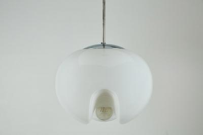  Koch Lowy Large Milk Glass Koch and Lowy Pendant