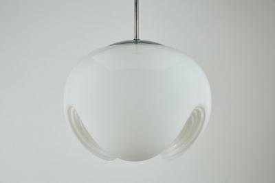  Koch Lowy Large Milk Glass Koch and Lowy Pendant