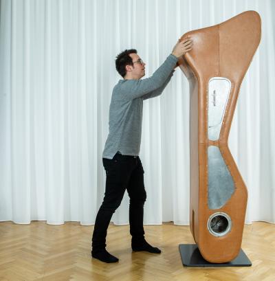 Kohlmaier Manufaktur Sculpture a 360 degree swivel upright horizontal vertical bench