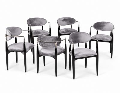  Koket Set of 6 Modern Unique Dining Chairs with Hand Details Nahema Chair Koket