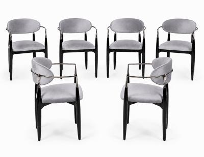  Koket Set of 6 Modern Unique Dining Chairs with Hand Details Nahema Chair Koket