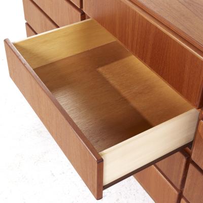  Komfort of Denmark Komfort Mid Century Danish Teak 12 Drawer Lowboy Dresser