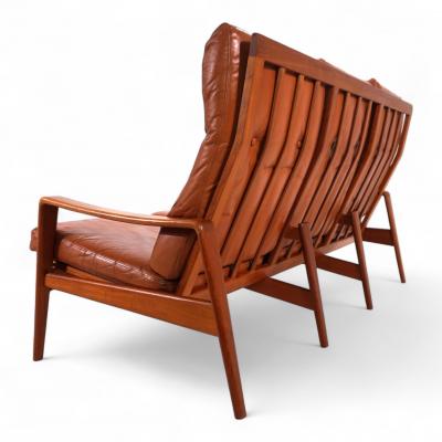  Komfort of Denmark Komfort three seater leather sofa by Arne Wahl Iversen 1960