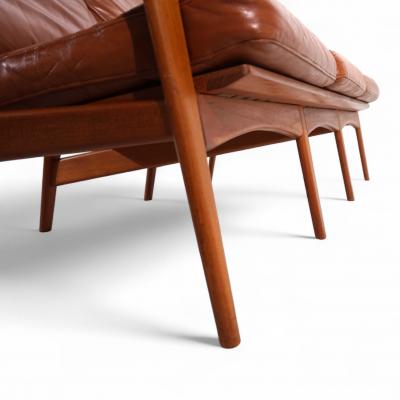  Komfort of Denmark Komfort three seater leather sofa by Arne Wahl Iversen 1960