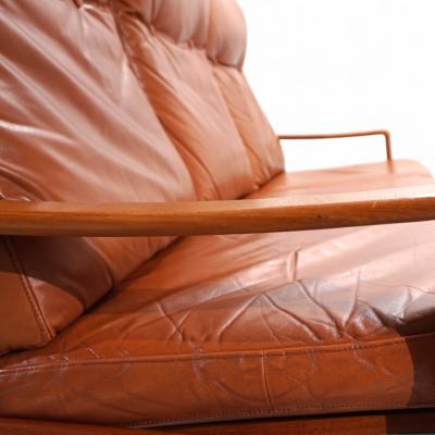 Komfort of Denmark Komfort three seater leather sofa by Arne Wahl Iversen 1960