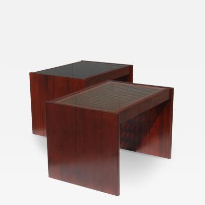  Komfort of Denmark Pair of Danish Modern Rosewood End Tables by Komfort