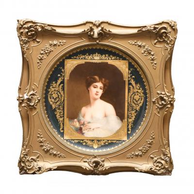  Konigliche Porzellan Manufaktur KPM Berlin Plaque by KPM Signed by Wagner