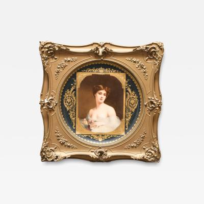  Konigliche Porzellan Manufaktur KPM Berlin Plaque by KPM Signed by Wagner