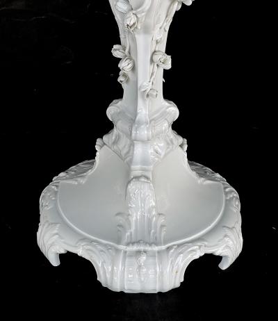 Konigliche Porzellan Manufaktur KPM KPM Berlin Blanc de Chine Five light Rococo Style Candelabra