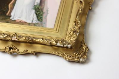  Konigliche Porzellan Manufaktur KPM KPM Porcelain German Hand Painted Porcelain Plaque of Sappho Germany