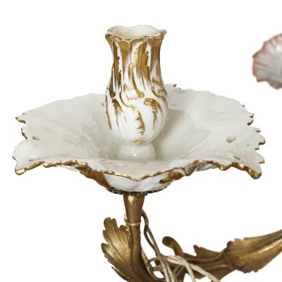  Konigliche Porzellan Manufaktur KPM KPM porcelain and gilt bronze chandelier