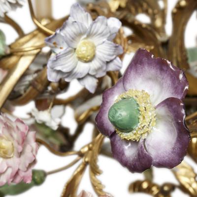  Konigliche Porzellan Manufaktur KPM KPM porcelain and gilt bronze chandelier