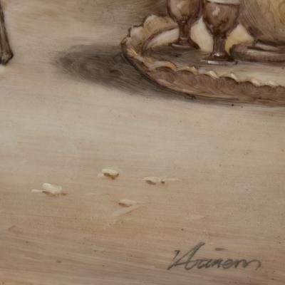  Konigliche Porzellan Manufaktur KPM KPM style porcelain plaque of Orientalist bazaar scene