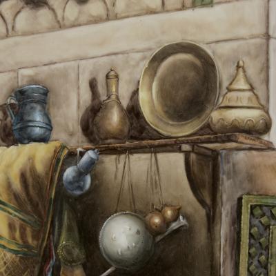  Konigliche Porzellan Manufaktur KPM KPM style porcelain plaque of Orientalist bazaar scene