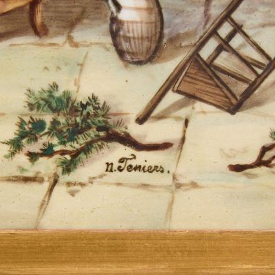  Konigliche Porzellan Manufaktur KPM Large German KPM style porcelain plaque of a tavern scene