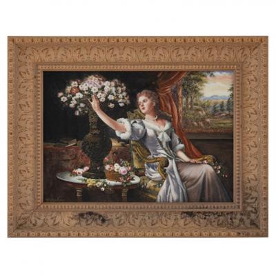  Konigliche Porzellan Manufaktur KPM Large Renaissance Style Painted Porcelain Plaque