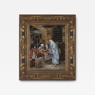  Konigliche Porzellan Manufaktur KPM Orientalist KPM porcelain plaque of interior scene