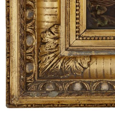  Konigliche Porzellan Manufaktur KPM Two KPM porcelain plaques in giltwood frames after Murillo