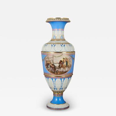  Konigliche Porzellan Manufaktur KPM Very large antique German hand painted porcelain vase by KPM