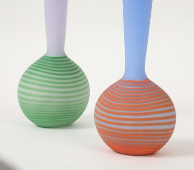  Kosta Boda AB Bertil Vallien Kosta Memphis Art Glass Vases