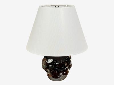  Kosta Boda AB Kosta Small Table Lamp Black Glass Sweden 1950s