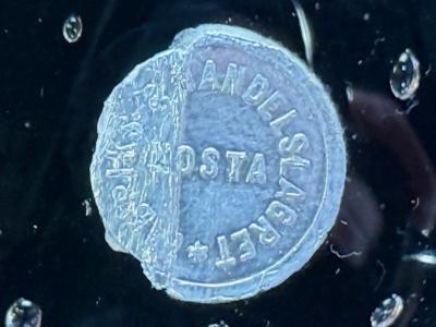  Kosta Boda AB Kosta Small Table Lamp Black Glass Sweden 1950s