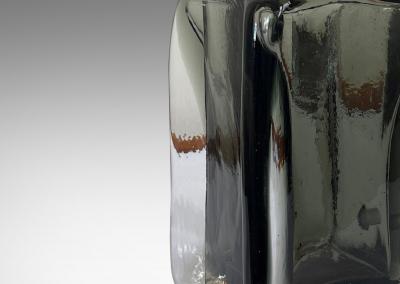  Kosta Boda AB Pair of Gray Clear Glass Table Lamps Attributed to Kosta