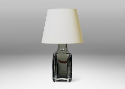  Kosta Boda AB Pair of Gray Clear Glass Table Lamps Attributed to Kosta