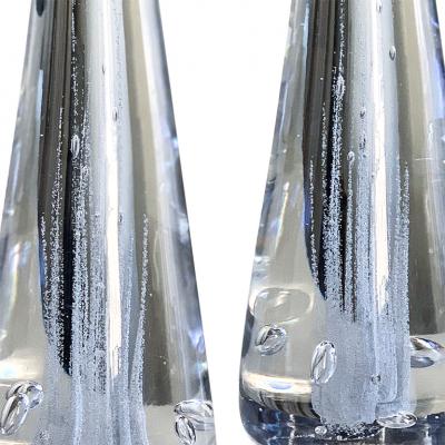  Kosta Boda AB Pair of Lamps in Crystal with Bubble Foliage by Vicke Lindstrand