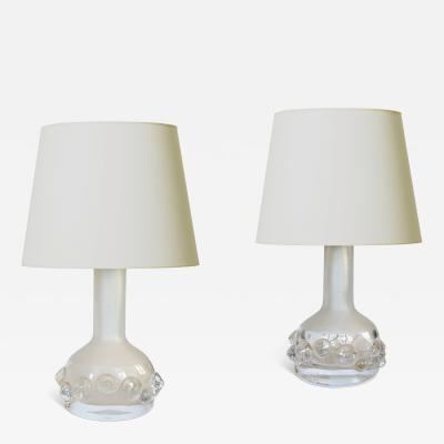  Kosta Boda AB Pair of Table Lamps by Ove Sandeberg for Kosta