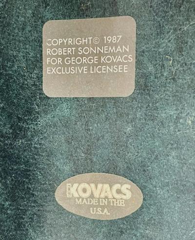  Kovacs Pair of Floor Lamps Torchieres by Robert Sonneman for George Kovacs USA 1987