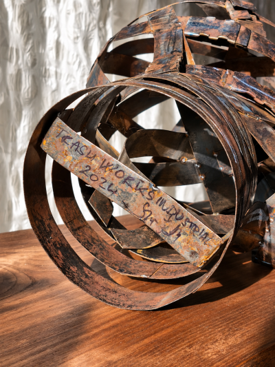  Kraftwerk Welded Steel Sculpture J zsef Szab Trash Works Industrial 2024