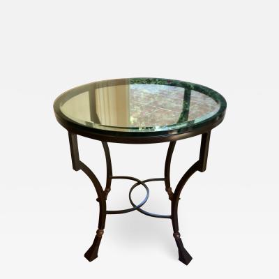  Kreiss Kreiss Luxury Home Iron Glass Palomino Side End Occasional Table