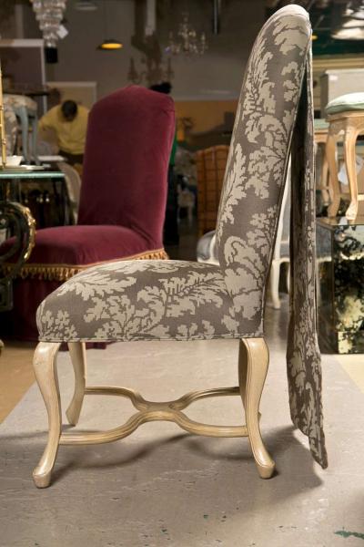  Kreiss Set of Six Paint Decorated Dining Chairs by Kreiss