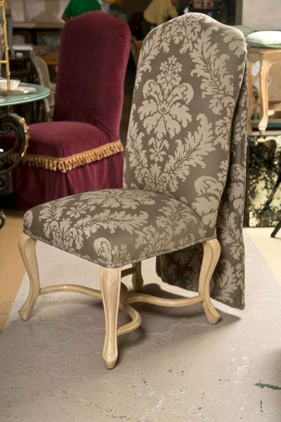 Kreiss Set of Six Paint Decorated Dining Chairs by Kreiss