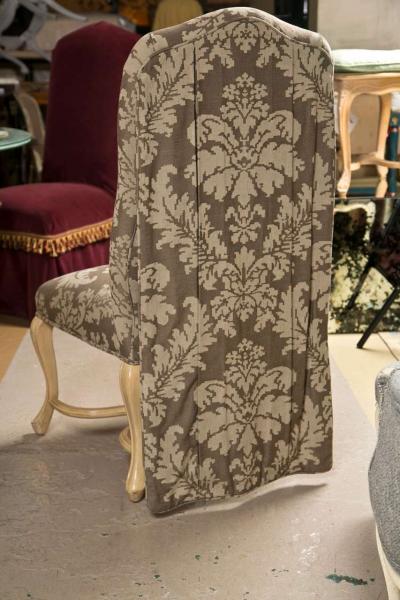  Kreiss Set of Six Paint Decorated Dining Chairs by Kreiss