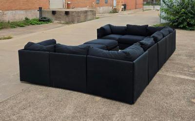 Kroehler Mfg Co Kroehler PlayPen or Galaxy Pit Sectional Sofa 11 Sections in Dark Gray