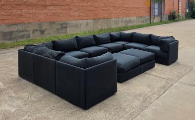  Kroehler Mfg Co Kroehler PlayPen or Galaxy Pit Sectional Sofa 11 Sections in Dark Gray
