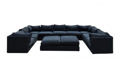  Kroehler Mfg Co Kroehler PlayPen or Galaxy Pit Sectional Sofa 11 Sections in Dark Gray